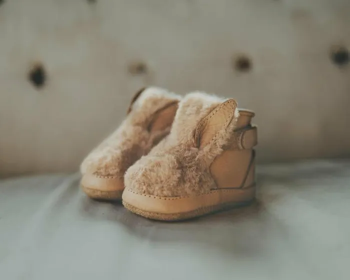 Donsje Amsterdam Shoes Baby Richy Booties Warm Beige Soft Faux Fur
