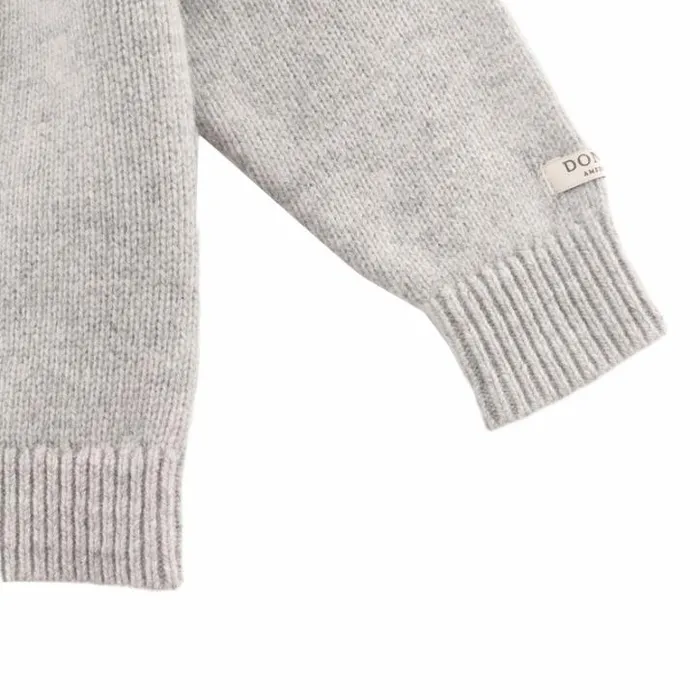 Donsje Amsterdam Sweaters and Cardigans Baby Denn Merino Wool Sweater Soft Grey Melange