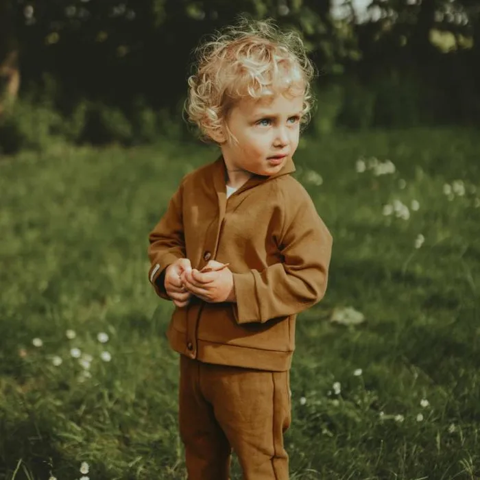Donsje Amsterdam Sweaters and Cardigans Baby Fieks Cardigan Camel