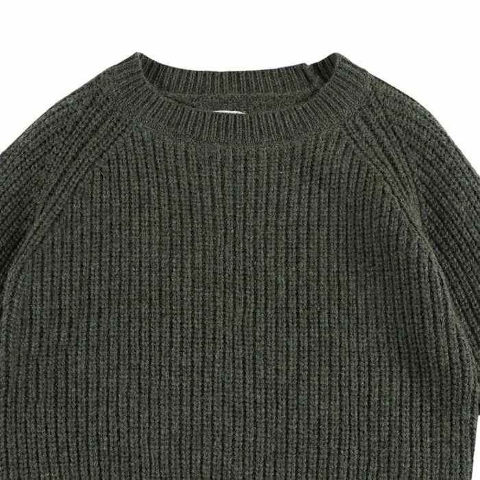 Donsje Amsterdam Sweaters and Cardigans Baby Garie Sweater Forest Green Melange