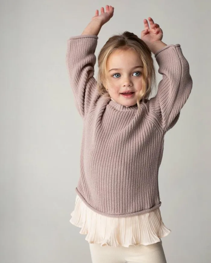 Donsje Amsterdam Sweaters and Cardigans Baby Irene Sweater Lilac