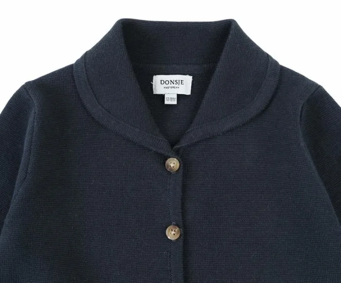 Donsje Amsterdam Sweaters and Cardigans Baby Lobba Cardigan Blue Marine