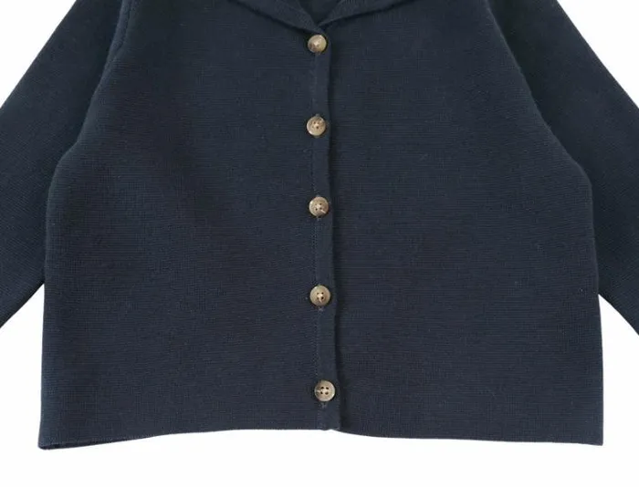 Donsje Amsterdam Sweaters and Cardigans Baby Lobba Cardigan Blue Marine