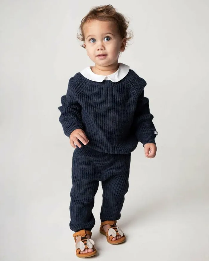 Donsje Amsterdam Sweaters and Cardigans Baby Qade Sweater Dark Spruce