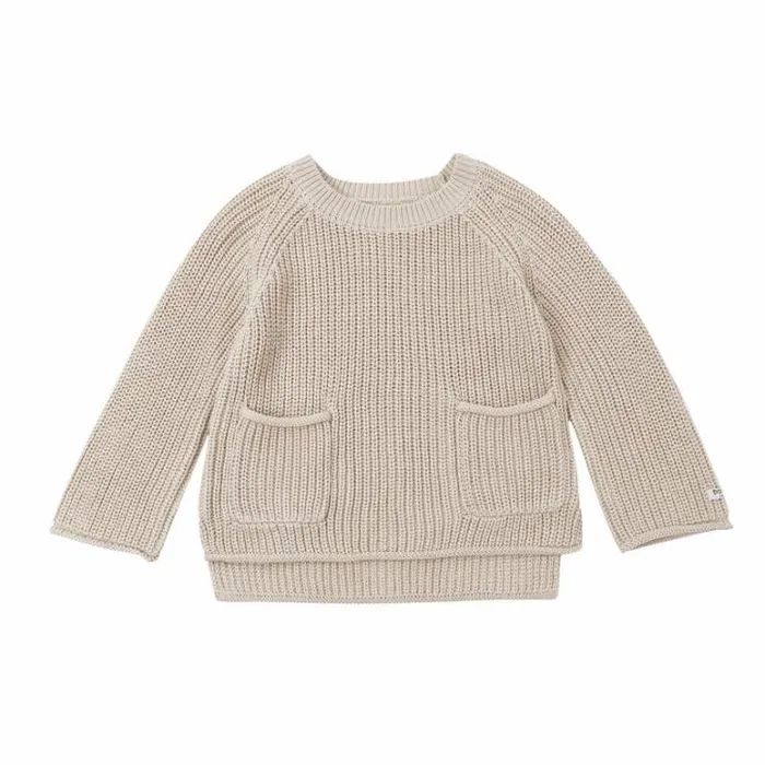Donsje Amsterdam Sweaters and Cardigans Baby Qtella Sweater Soft Sand