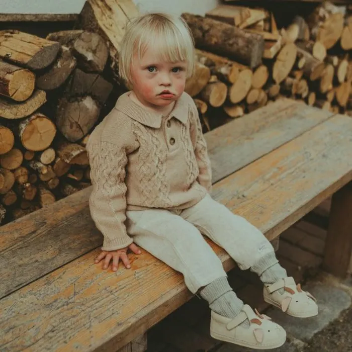 Donsje Amsterdam Sweaters and Cardigans Baby Reeder Sweater Sand Melange