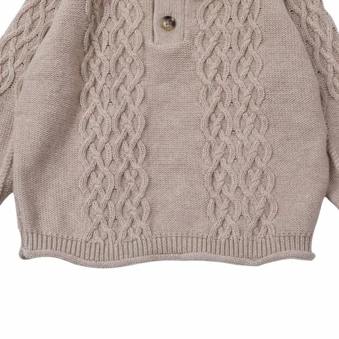 Donsje Amsterdam Sweaters and Cardigans Baby Reeder Sweater Sand Melange