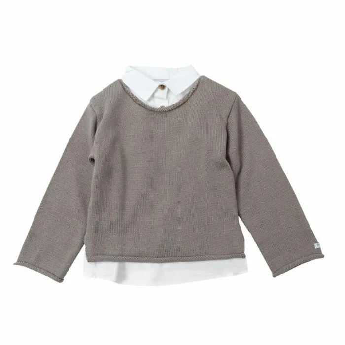 Donsje Amsterdam Sweaters and Cardigans Boys Haga Sweater Light Taupe