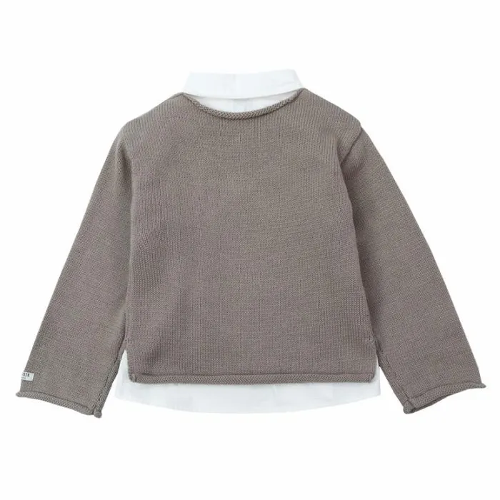 Donsje Amsterdam Sweaters and Cardigans Boys Haga Sweater Light Taupe