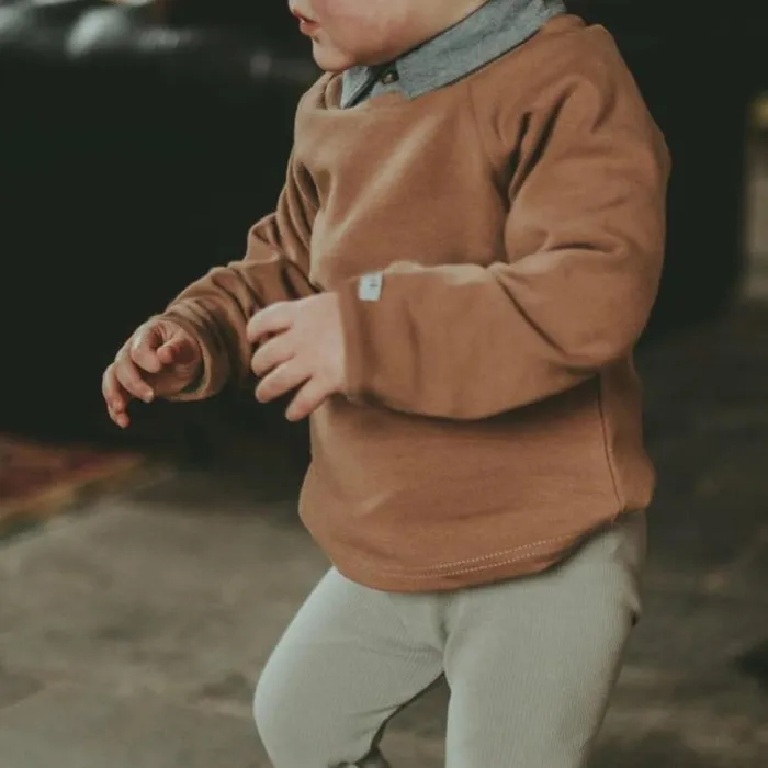 Donsje Amsterdam Sweaters and Cardigans Boys Maas Sweatshirt Mocha