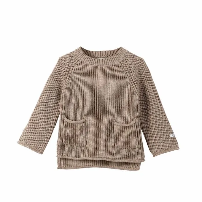 Donsje Amsterdam Sweaters and Cardigans Boys Qtella Sweater Light Taupe