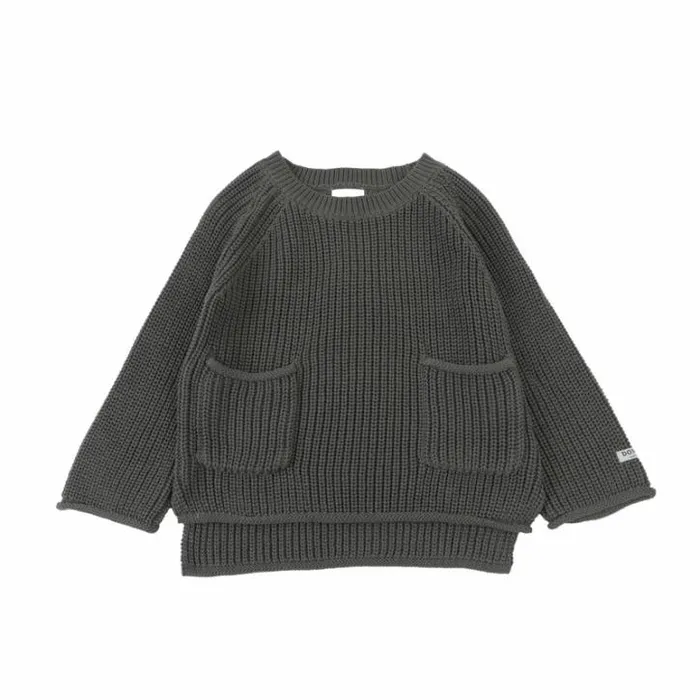 Donsje Amsterdam Sweaters and Cardigans Boys Qtella Sweater Silver Sage