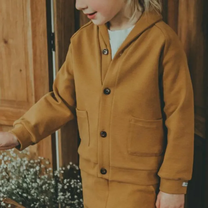 Donsje Amsterdam Sweaters and Cardigans Boys Skief Cardigan Camel