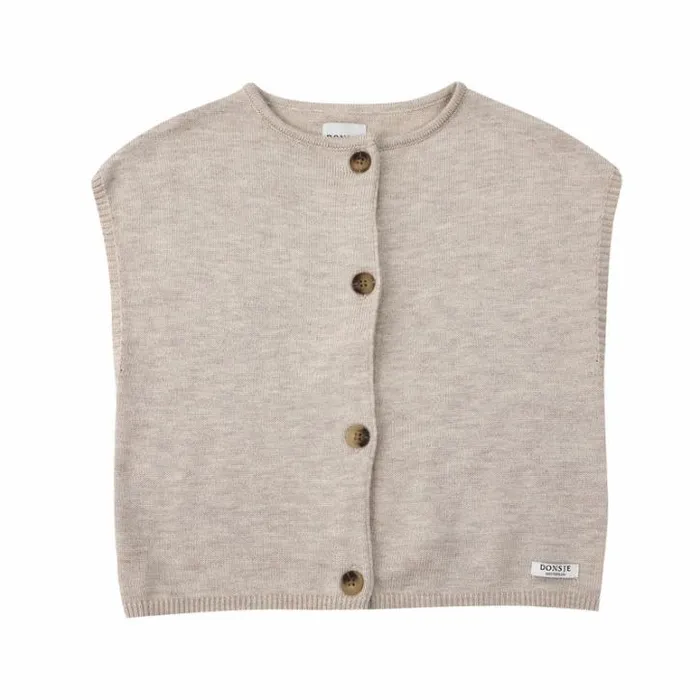 Donsje Amsterdam Sweaters and Cardigans Girls Laire Vest Lavender Brown Melange