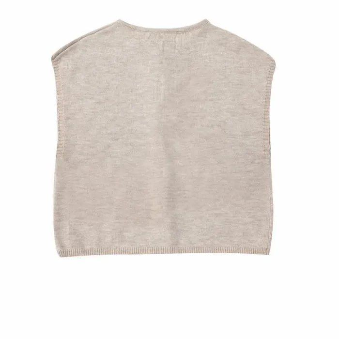 Donsje Amsterdam Sweaters and Cardigans Girls Laire Vest Lavender Brown Melange
