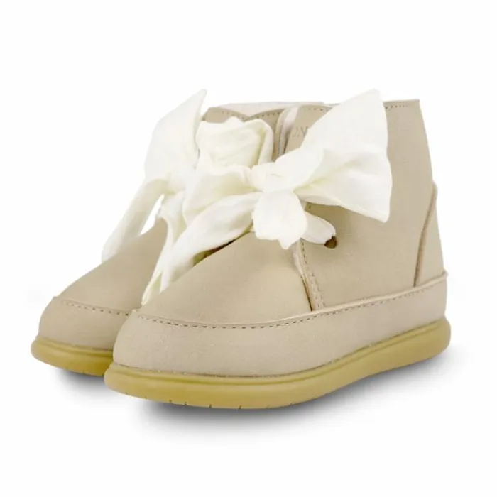 Donsje Amsterdam Toddler Shoes Baby Wisi Organza Shoes Taupe Nubuck