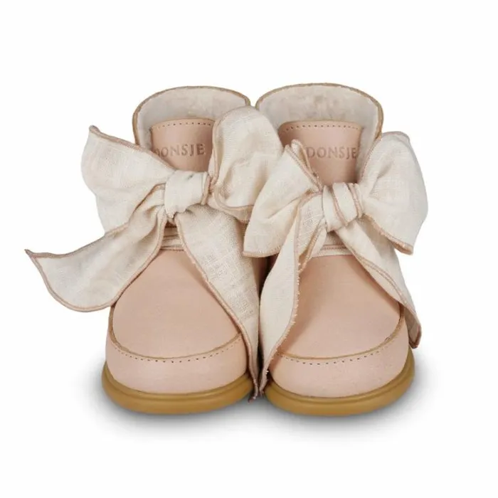 Donsje Amsterdam Toddler Shoes Girls Girls Wisi Organza Shoes Light Rust Leather