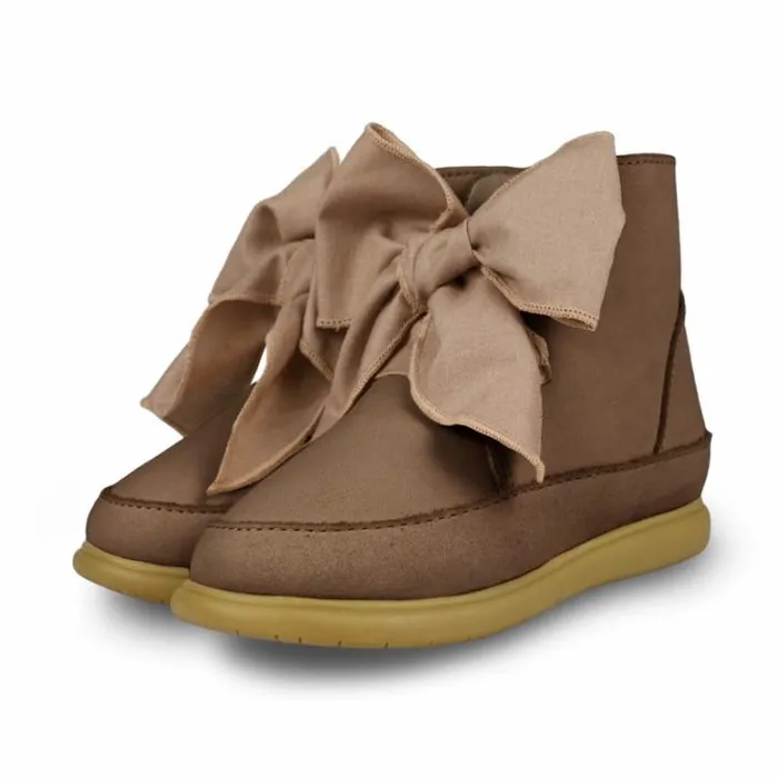 Donsje Amsterdam Toddler Shoes Girls Girls Wisi Organza Shoes Truffle Nubuck