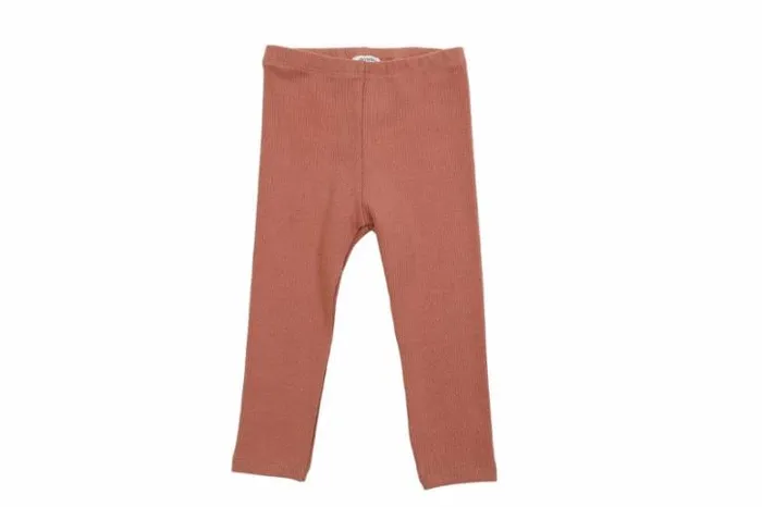 Donsje Amsterdam Trousers and Leggings Baby Elsie Leggings Terracotta