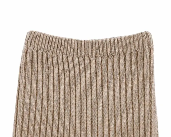 Donsje Amsterdam Trousers and Leggings Baby Olle Merino Wool Trousers Beige Melange