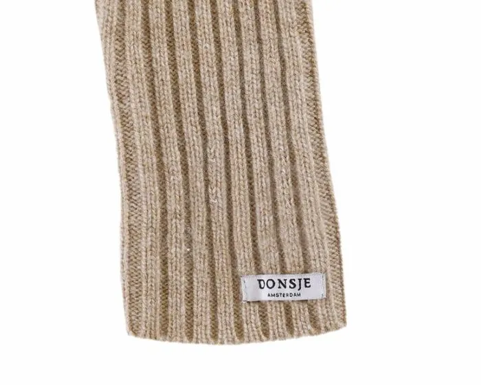 Donsje Amsterdam Trousers and Leggings Baby Olle Merino Wool Trousers Beige Melange