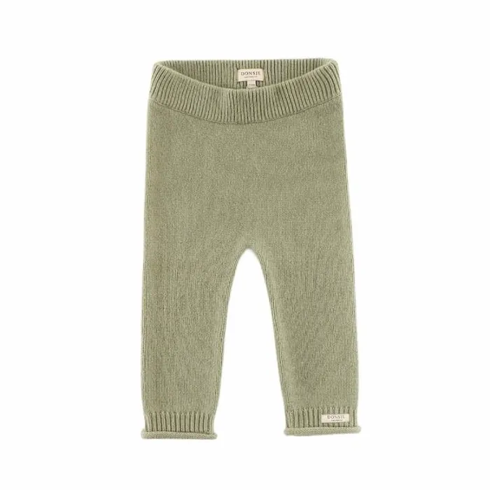 Donsje Amsterdam Trousers and Leggings Baby Trig Merino Wool Trousers Desert Green