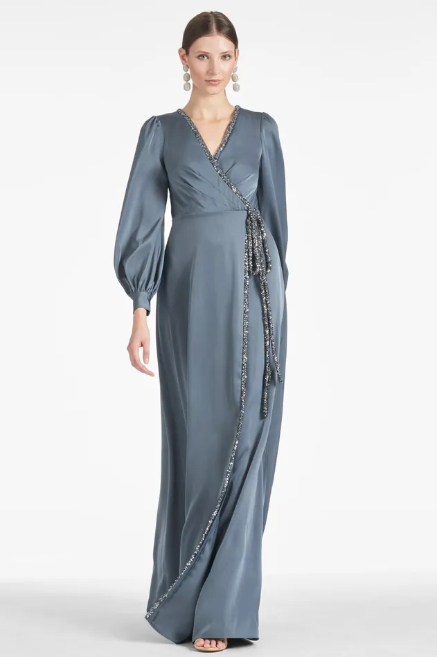 Dorthea Gown 8211 Gunmetal Women Sachin and Babi Evening