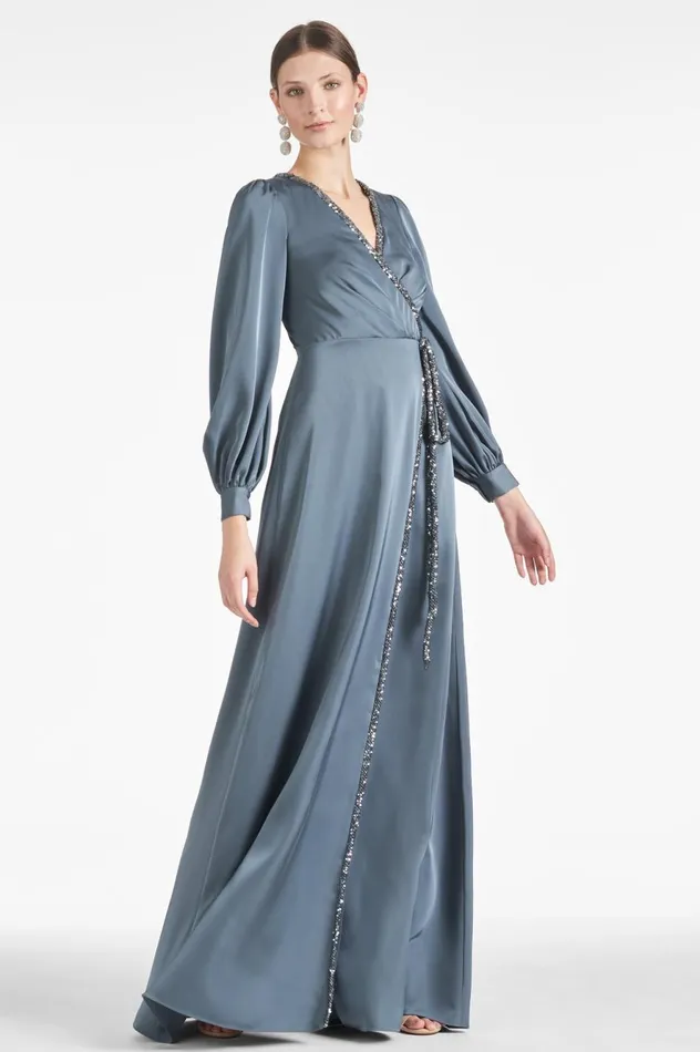 Dorthea Gown 8211 Gunmetal Women Sachin and Babi Evening