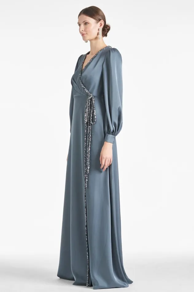 Dorthea Gown 8211 Gunmetal Women Sachin and Babi Evening