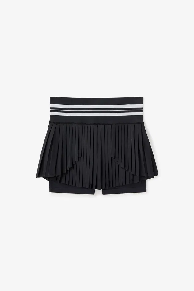 Dresses and Skirts Women Fila Challenger Pleated Seamless Skort 985 Blackgardeniaultimate Gray