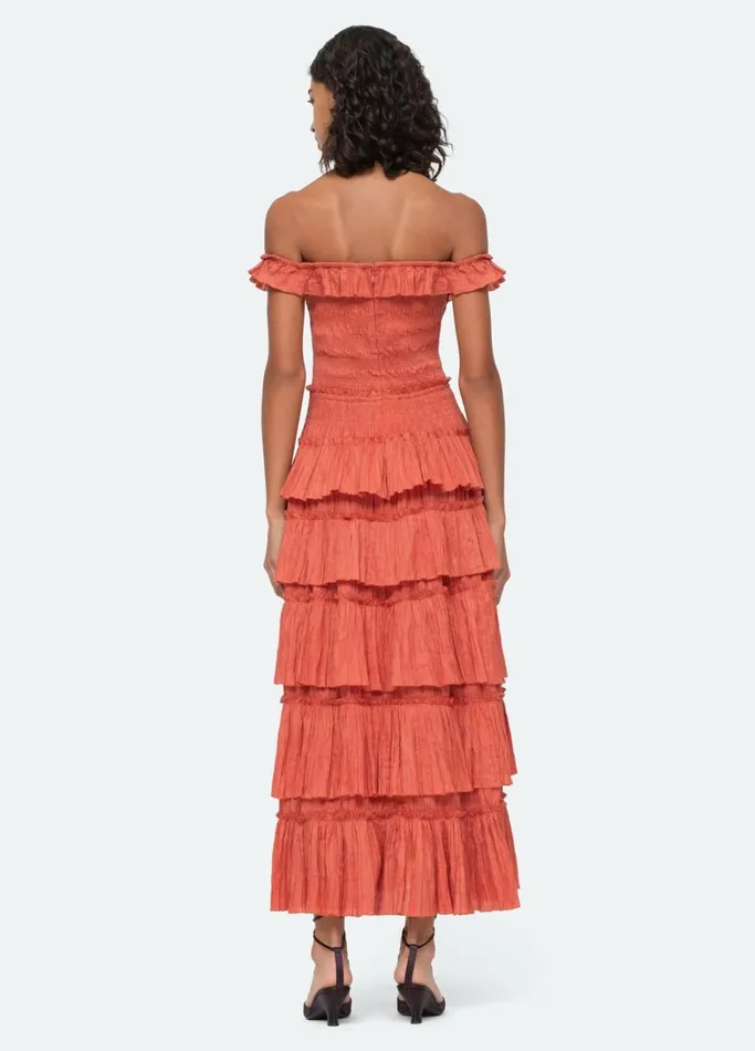 Dresses Women Sea New York Micah Tiered Dress Coral