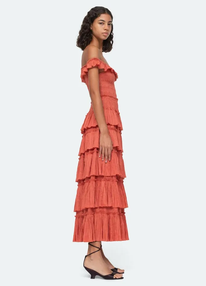 Dresses Women Sea New York Micah Tiered Dress Coral