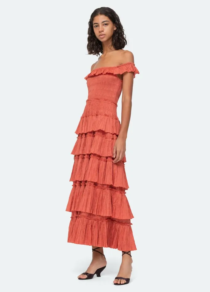 Dresses Women Sea New York Micah Tiered Dress Coral