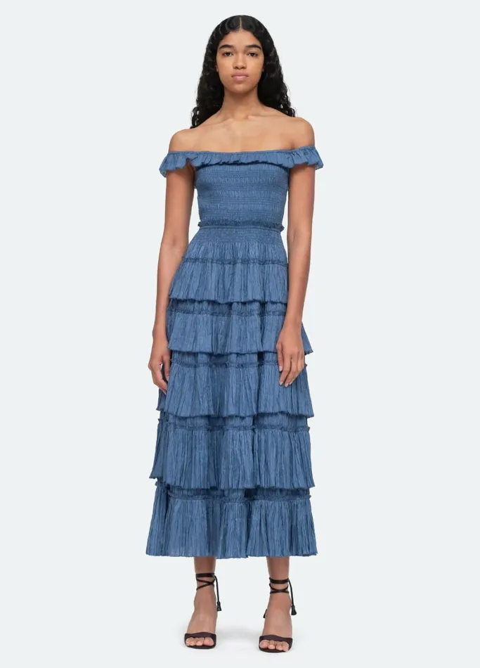 Dresses Women Sea New York Micah Tiered Dress Coral