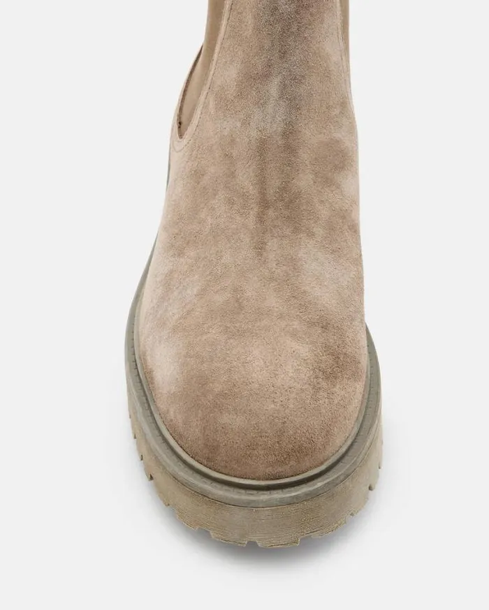 Driver Suede Chelsea Boots Taupe Men AllSaints Shoes and Boots