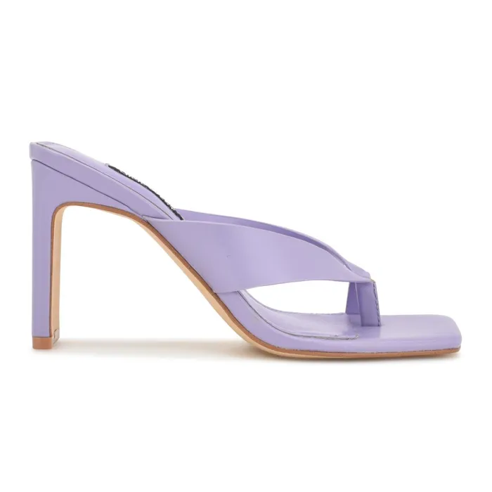 Durlife Heeled Thong Sandals Light Purple Women Nine West Dress