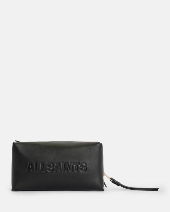Elliotte Leather Storage Pouch Bag Black Women AllSaints Handbags and Wallets