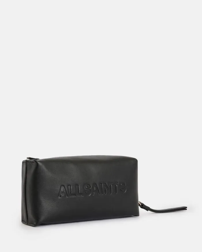 Elliotte Leather Storage Pouch Bag Black Women AllSaints Handbags and Wallets Elliotte Leather Storage Pouch Bag Black Women AllSaints Handbags and Wallets