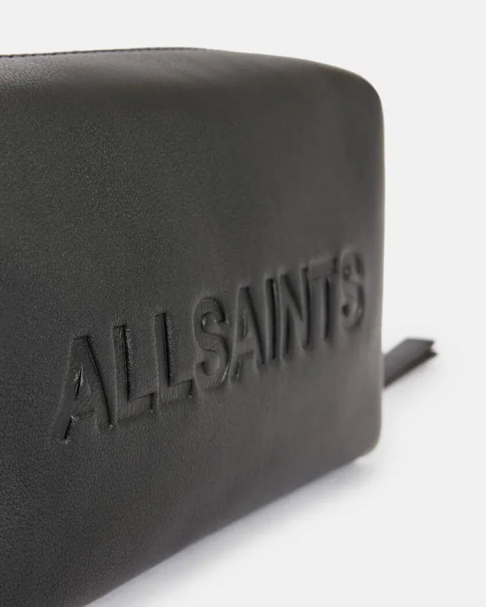 Elliotte Leather Storage Pouch Bag Black Women AllSaints Handbags and Wallets Elliotte Leather Storage Pouch Bag Black Women AllSaints Handbags and Wallets