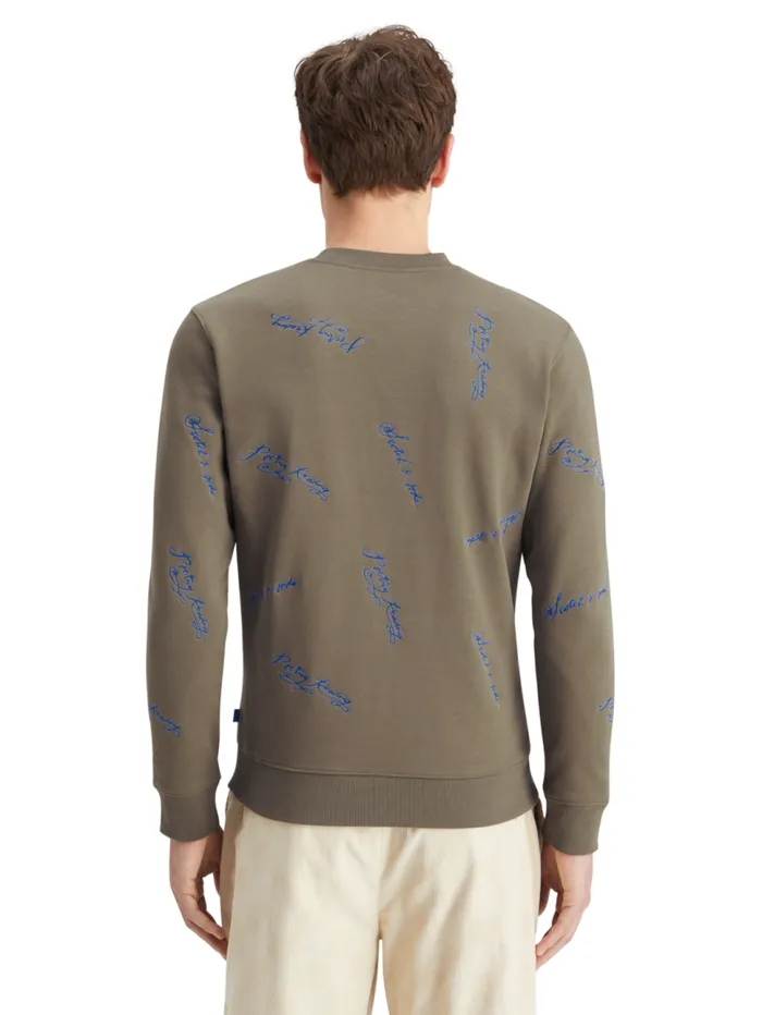 Embroidered Sweatshirt Poetry Reading Aop Men Scotch and Soda Sweatshirts and Hoodies Embroidered Sweatshirt Poetry Reading Aop Men Scotch and Soda Sweatshirts and Hoodies