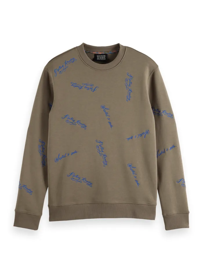 Embroidered Sweatshirt Poetry Reading Aop Men Scotch and Soda Sweatshirts and Hoodies Embroidered Sweatshirt Poetry Reading Aop Men Scotch and Soda Sweatshirts and Hoodies