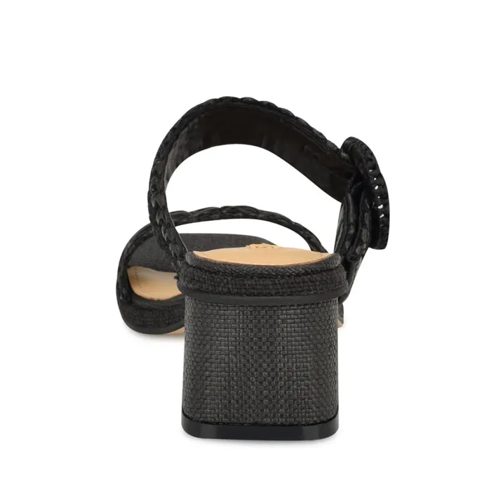 Emerey Woven Slide Sandals Black Women Nine West Low Heel Emerey Woven Slide Sandals Black Women Nine West Low Heel
