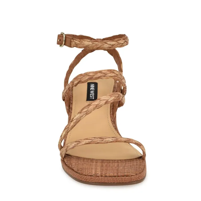Emolly Raffia Block Heel Sandals Brown Raffia Women Nine West Dress Emolly Raffia Block Heel Sandals Brown Raffia Women Nine West Dress