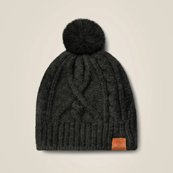 Entwine Beanie Black Heather Women Ariat Hats and Caps