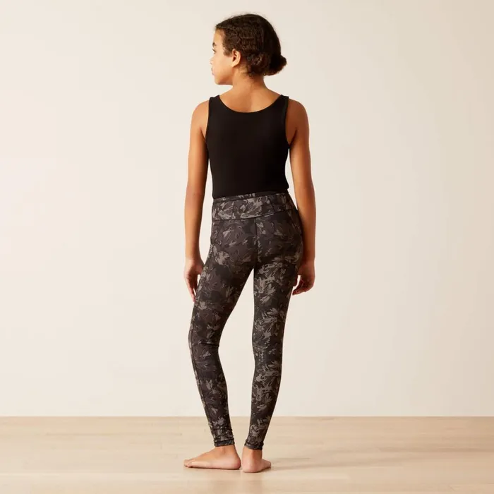 Eos Etch Half Grip Tight Exploded Black Floral Kids Ariat English Riding Clothing Eos Etch Half Grip Tight Exploded Black Floral Kids Ariat English Riding Clothing