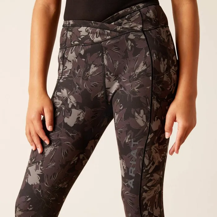Eos Etch Half Grip Tight Exploded Black Floral Kids Ariat English Riding Clothing Eos Etch Half Grip Tight Exploded Black Floral Kids Ariat English Riding Clothing