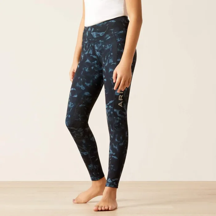 Eos Print Knee Patch Tight Stormy Skies Kids Ariat English Riding Clothing