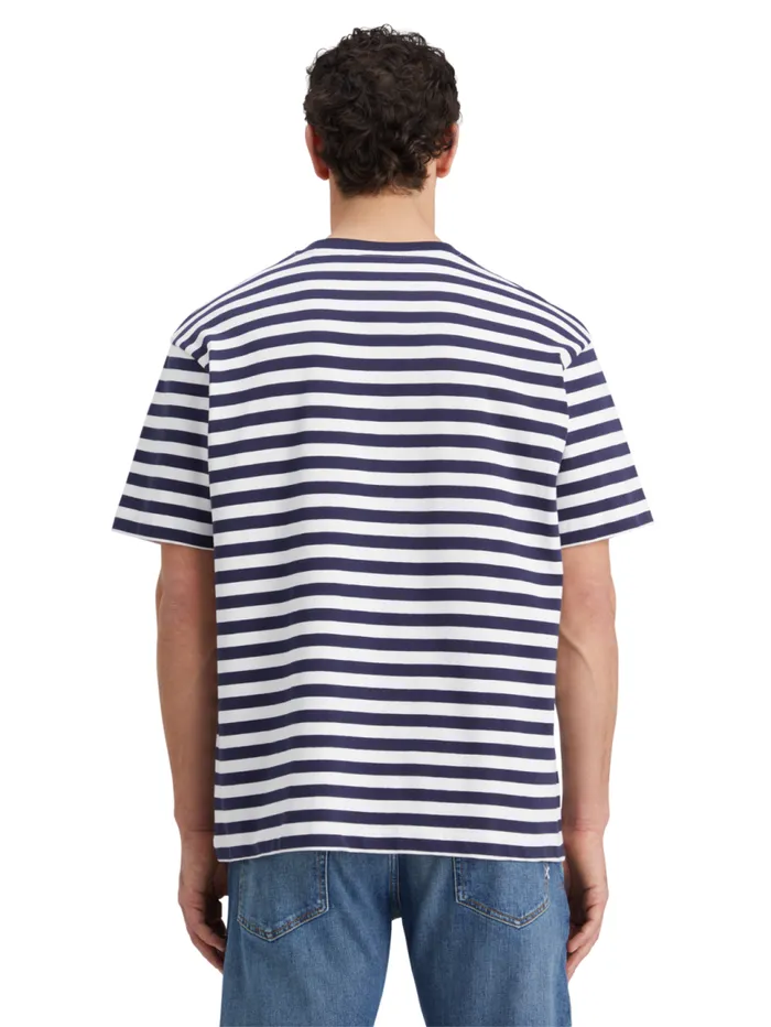 Essential 8211 The Free Spirit Peace Bird Striped Tshirt Navywhite Men Scotch and Soda Essentials Essential 8211 The Free Spirit Peace Bird Striped Tshirt Navywhite Men Scotch and Soda Essentials