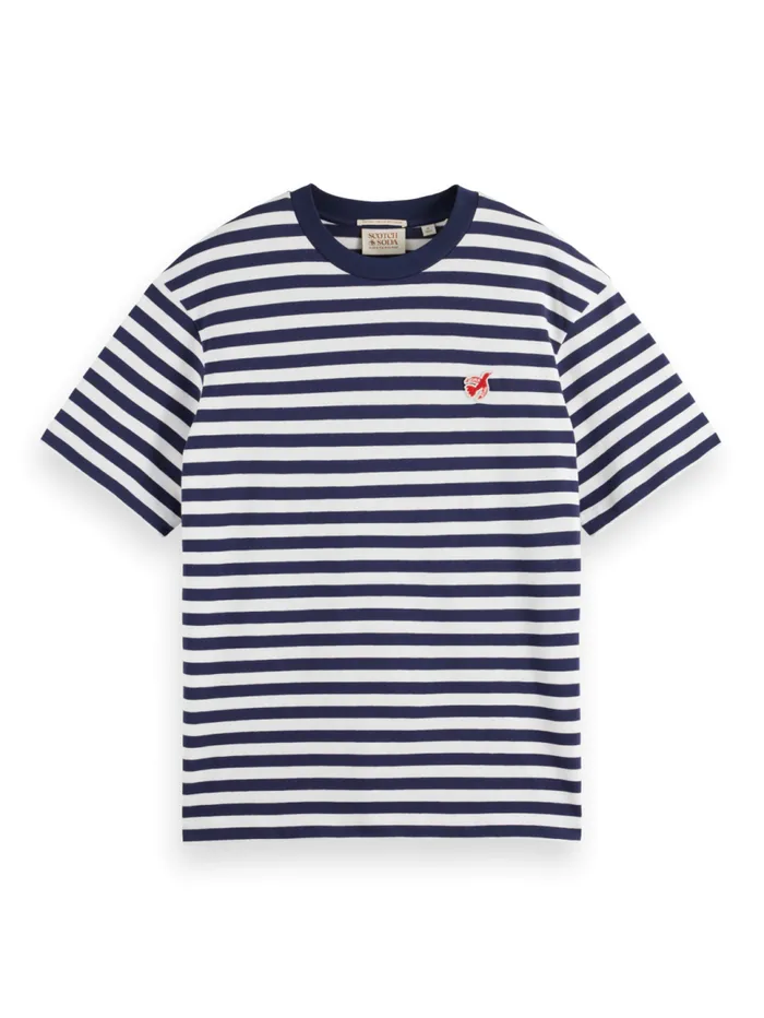 Essential 8211 The Free Spirit Peace Bird Striped Tshirt Navywhite Women Scotch and Soda Tops and TShirts Essential 8211 The Free Spirit Peace Bird Striped Tshirt Navywhite Women Scotch and Soda Tops and TShirts
