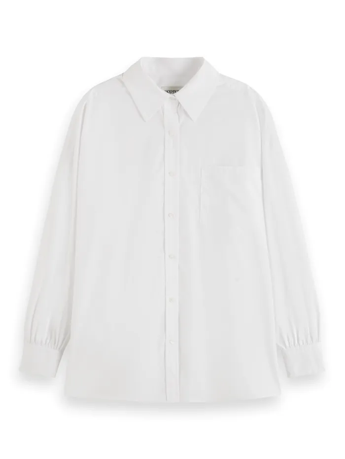 Essential Girlfriend Poplin Shirt White Women Scotch and Soda Blouses and Shirts